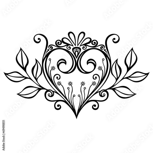 Vector Deco Abstract Heart. Design element