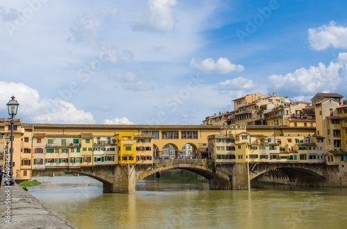 Ponte Vecchio in blue sky, Florence, Italy