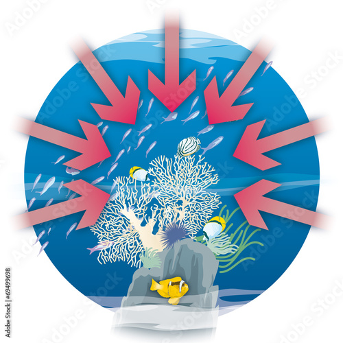 Atoll - Agressions sur les coraux