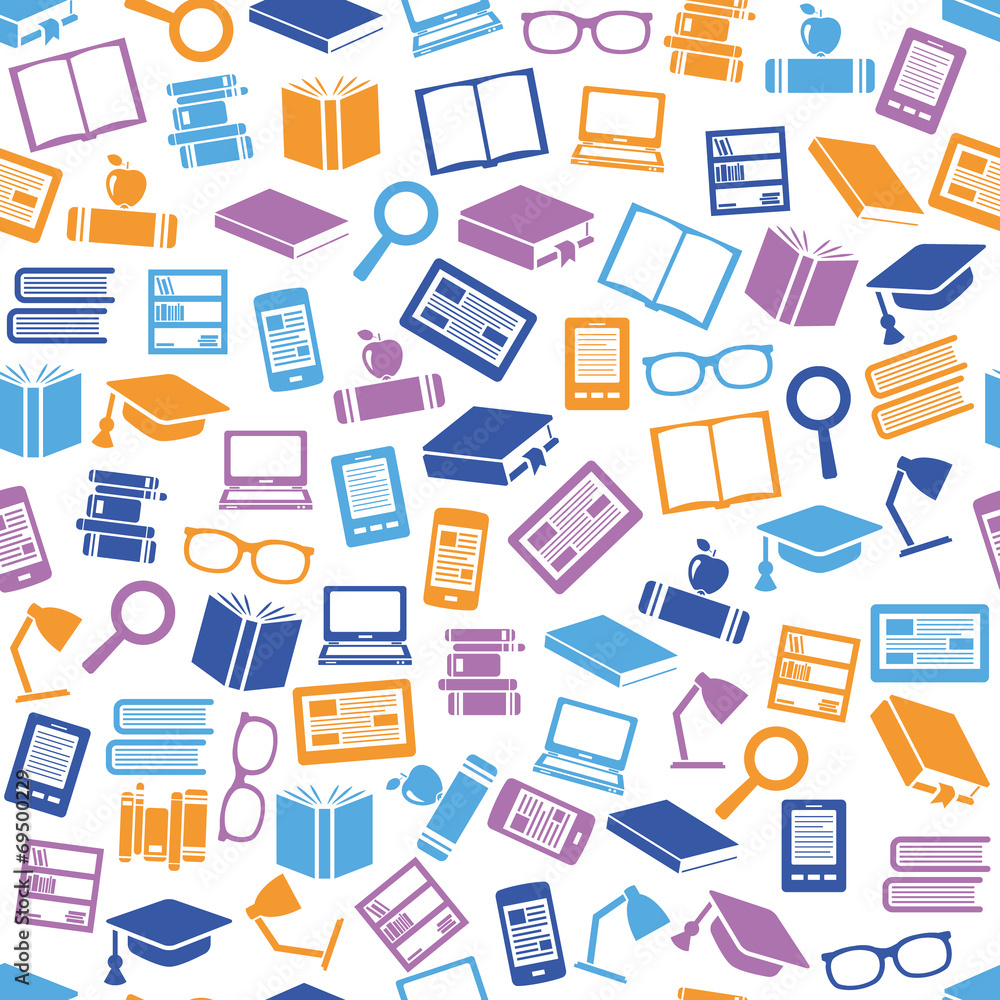 reading seamless pattern reading seamless pattern