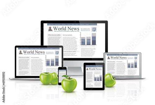Monitor, tablet, smartphone, notebook