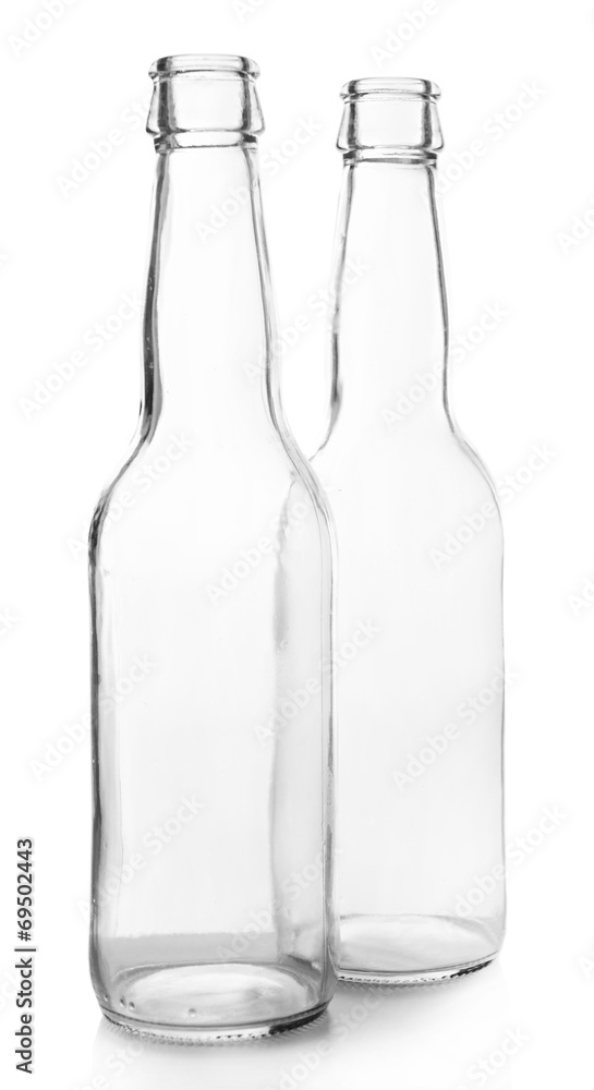 Empty glass bottles isolated on white Empty glass bottles isolated on white