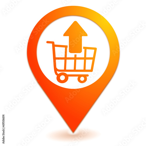 enlever du chariot sur symbole localisation orange