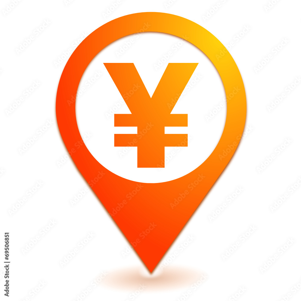 yen sur symbole localisation orange yen sur symbole localisation orange
