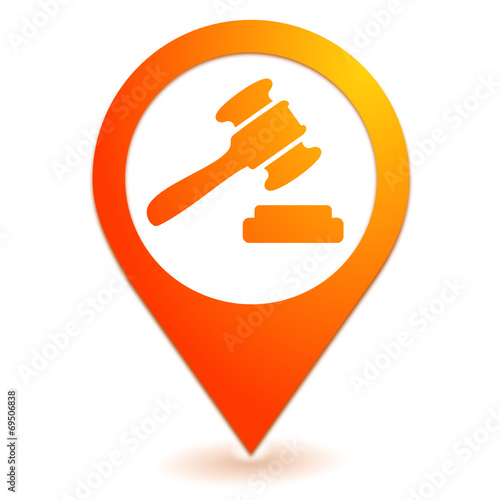 vente aux enchères sur symbole localisation orange