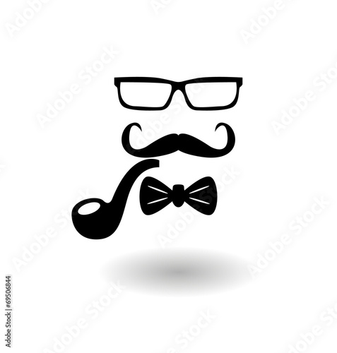 Vector icon invisible hipster