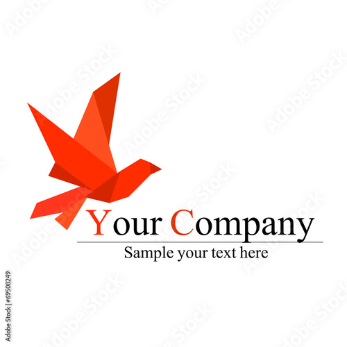 Origami bird logo