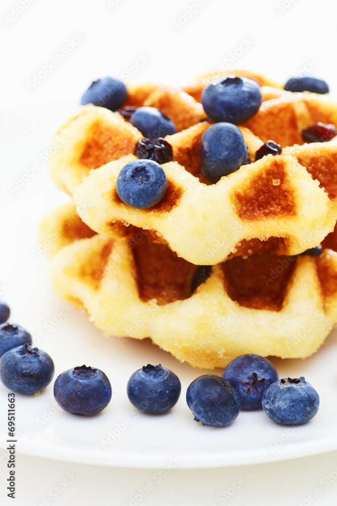 Waffle with blueberry a