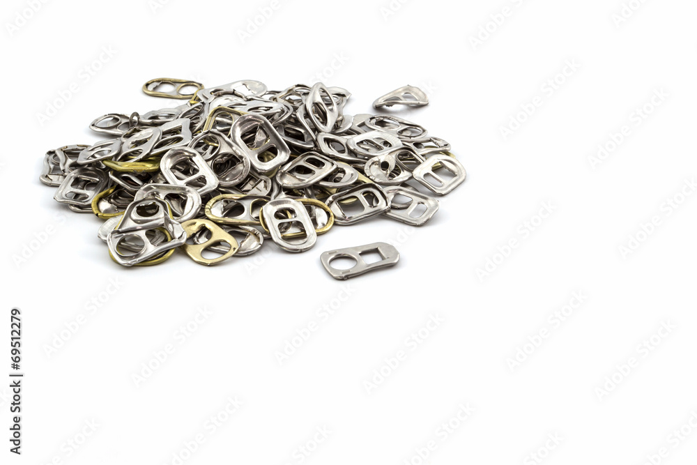 Fototapeta premium Group of can pull tab.