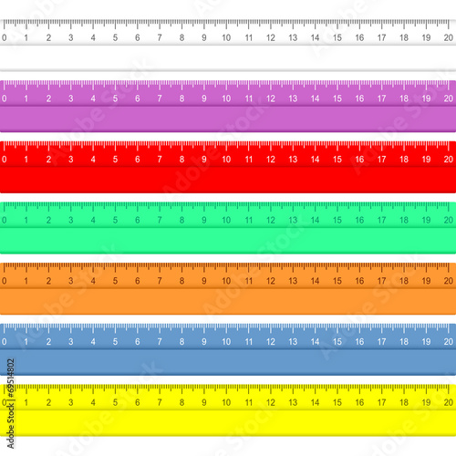 Set of multicolored rulers