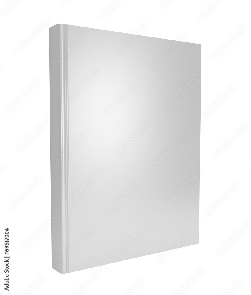 3D blank book cover over white background 3D blank book cover over white background