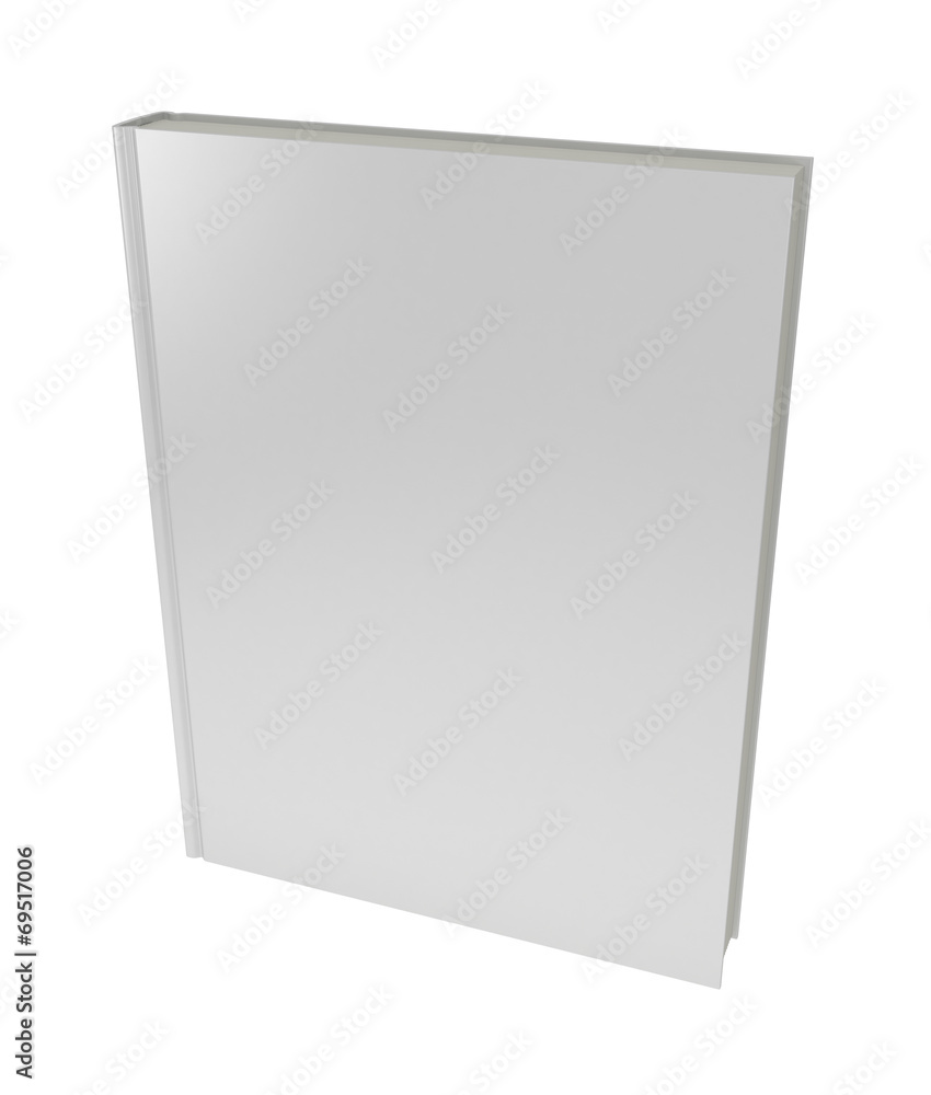 3D blank book cover over white background 3D blank book cover over white background