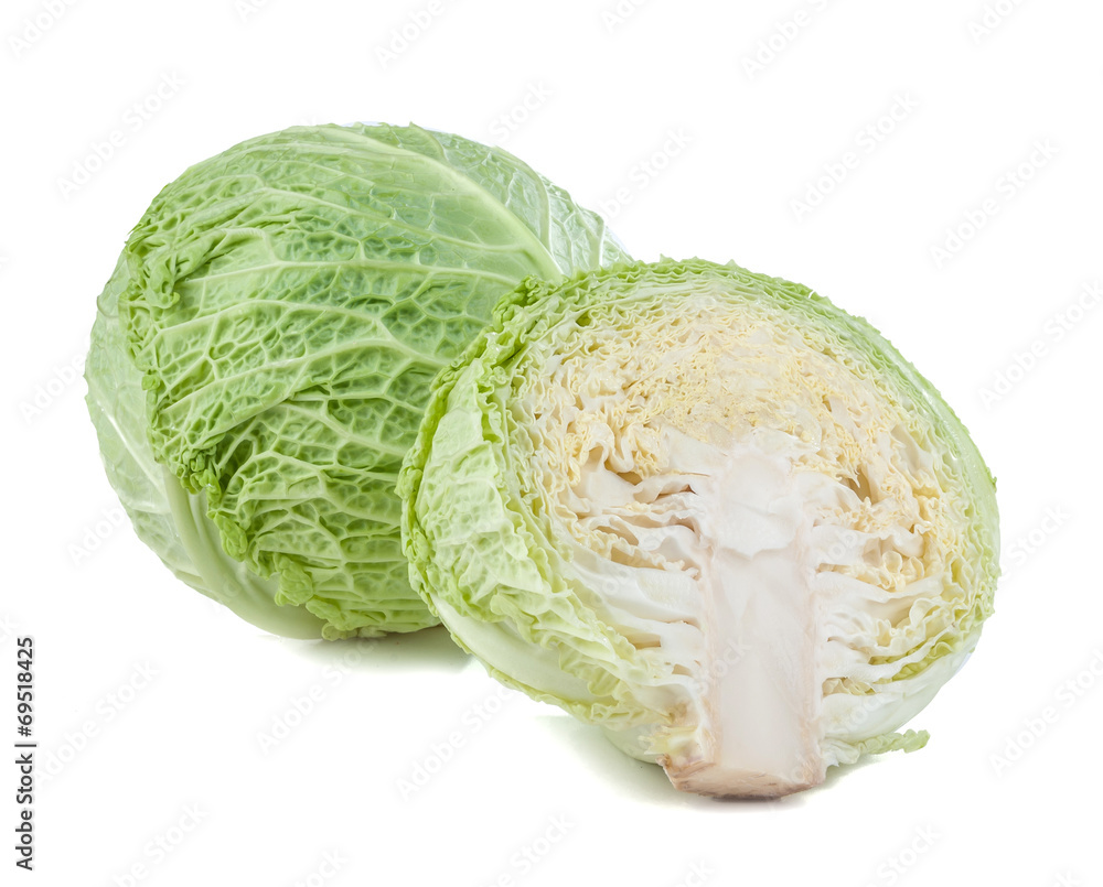 Fototapeta premium Savoy cabbage isolated