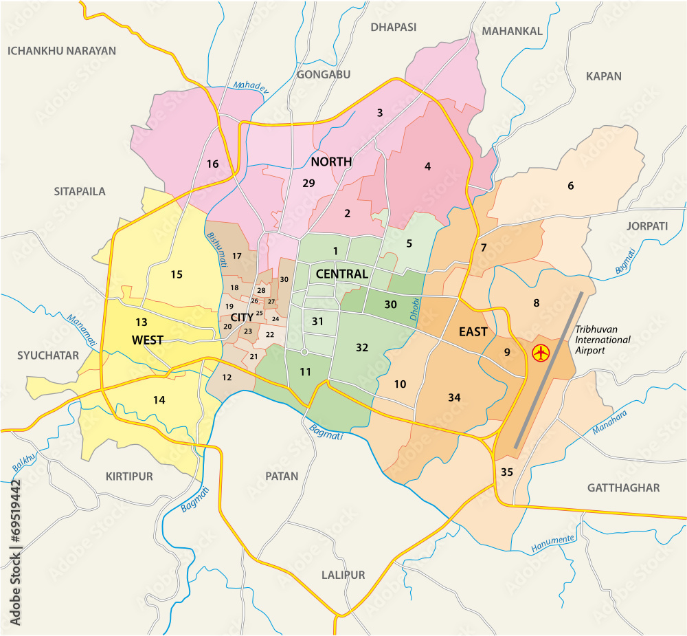 Kathmandu Karte