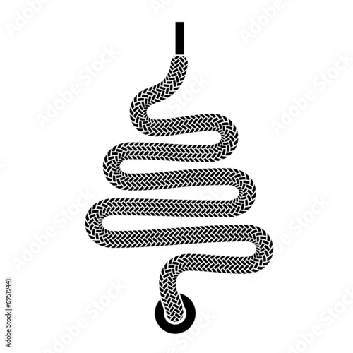 vector shoe lace christmas tree symbol