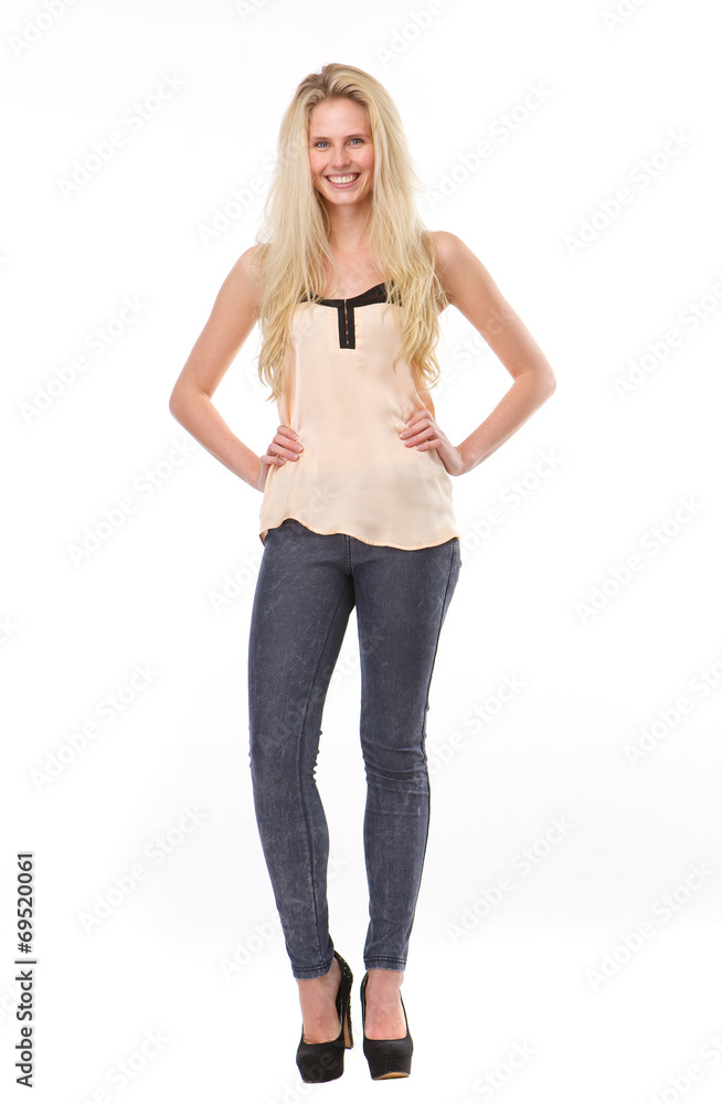 Full length beautiful young blond woman Full length beautiful young blond woman
