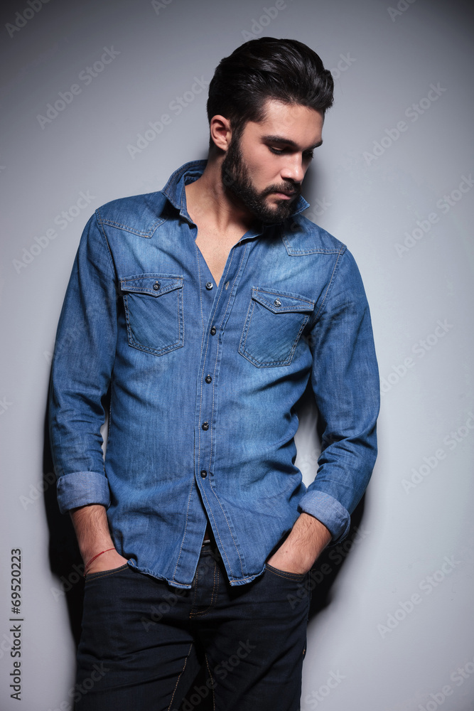 Man with hand in pocket Man with hand in pocket