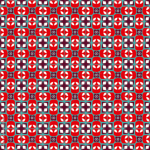 geometric seamless  background in retro style