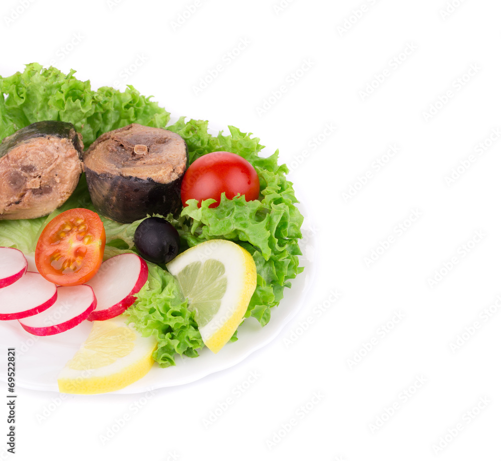 Close up of tuna salad. Close up of tuna salad.