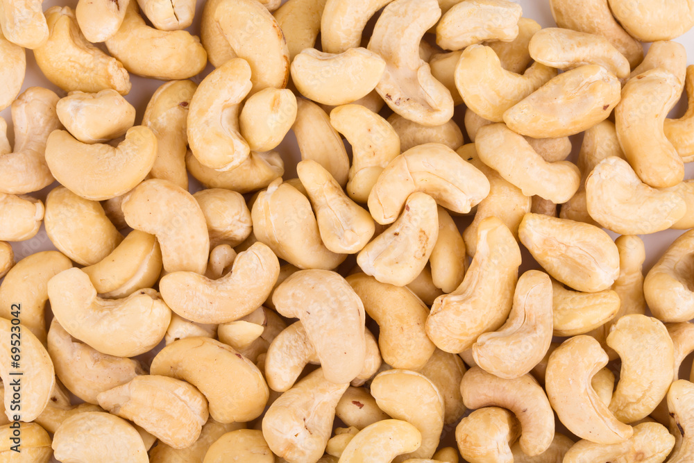 Close up of cashew nuts. Close up of cashew nuts.