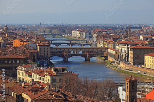 Panoramic view of the Ponte Vecchio, Firenza photo