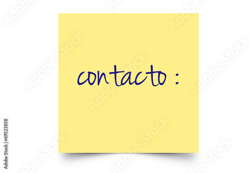 contacto spanisch post it