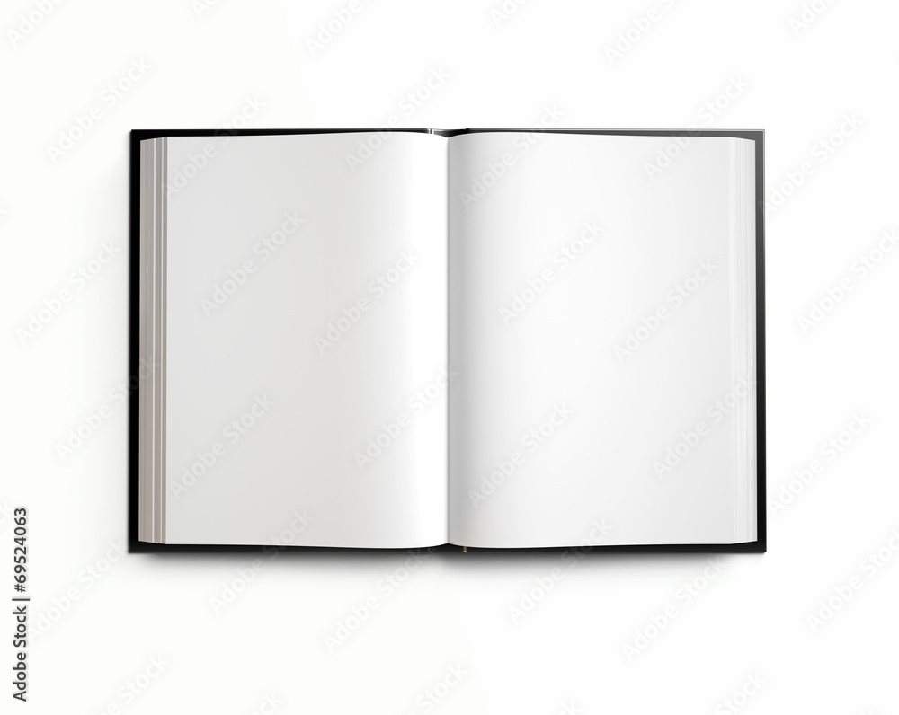 open textbook with clean blank pages open textbook with clean blank pages