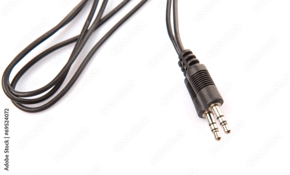Audio jack over white background Audio jack over white background