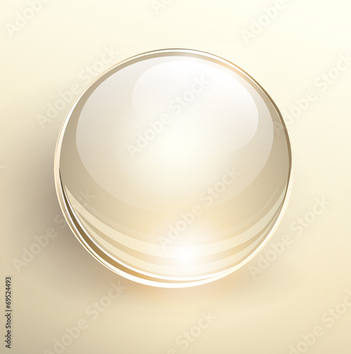 3D glass ball on light back...