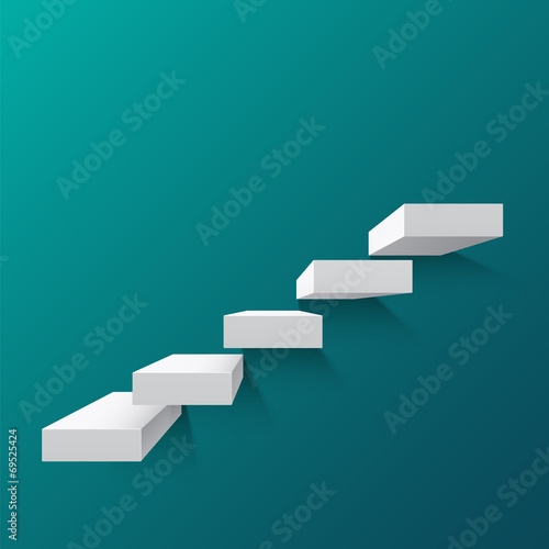 Abstract background with white stairs
