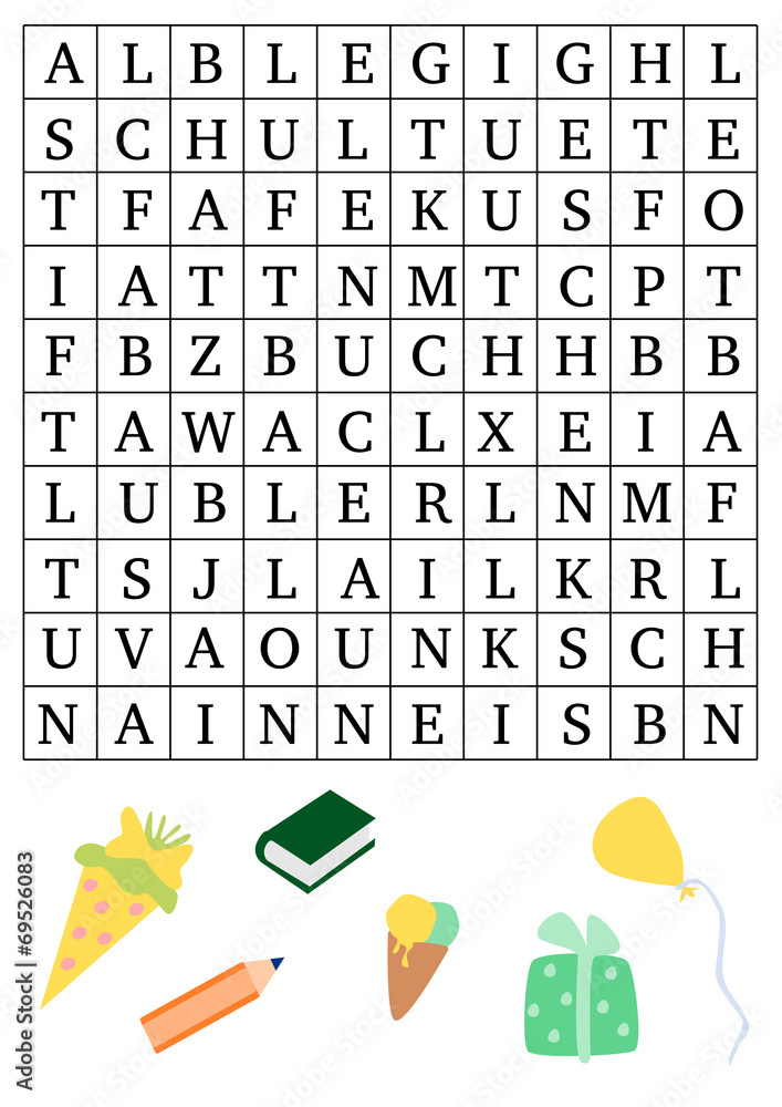 Buchstabengitter – Stock-Illustration | Adobe Stock