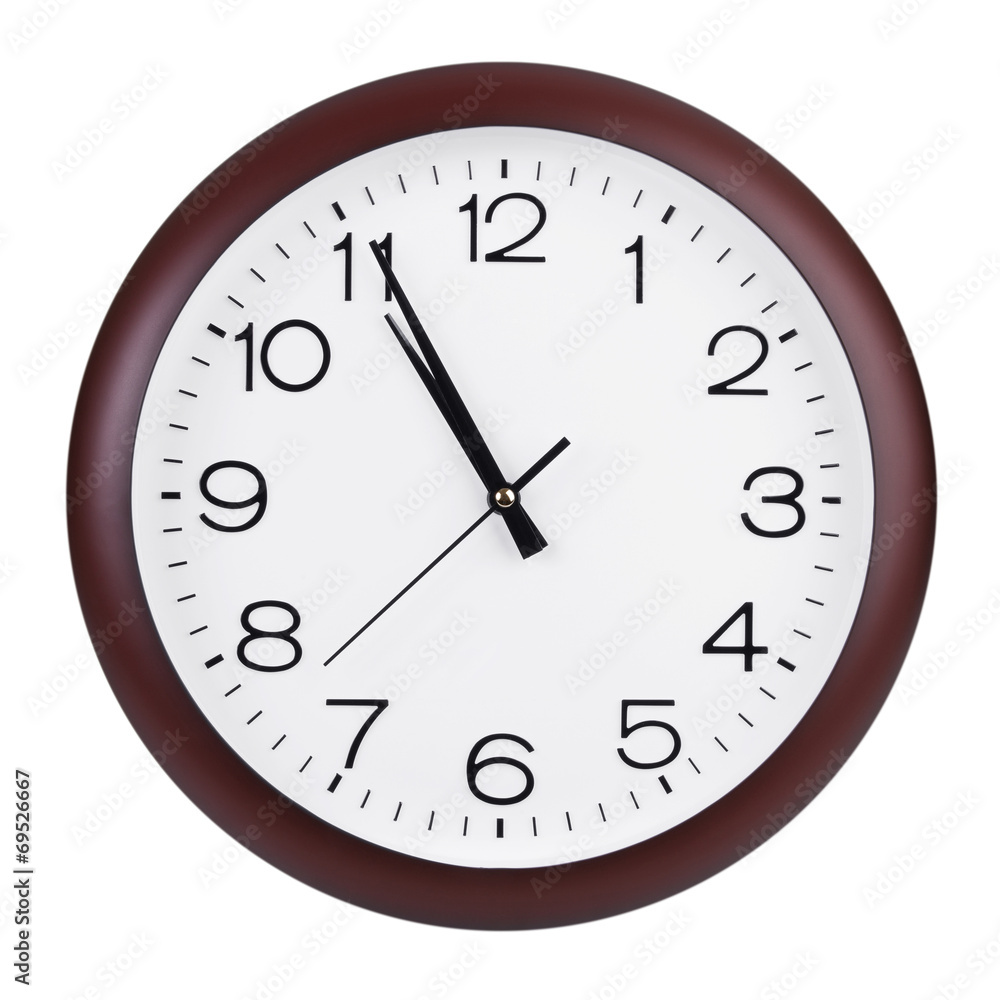 Five minutes to eleven on the clock Five minutes to eleven on the clock