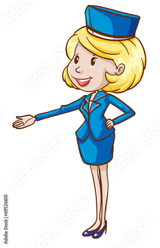 A simple sketch of a flight attendant