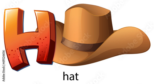 A letter H for hat
