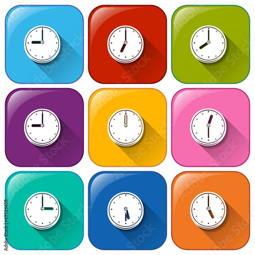 Clock icons