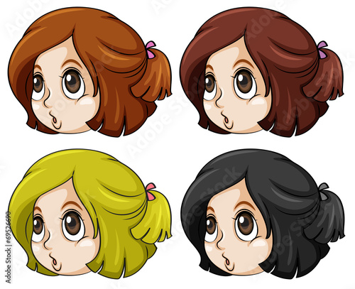 Girls with different hair colors