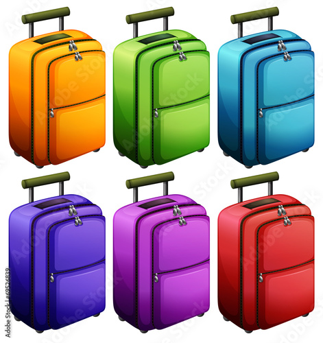 Colourful suitcases photo