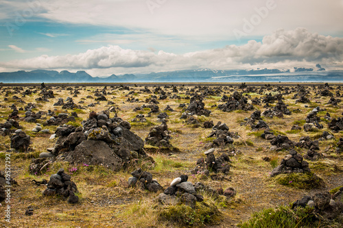 Cairn Montjoie Amas tas de cailloux islande photo