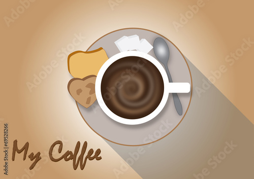 Hot mocha coffee background