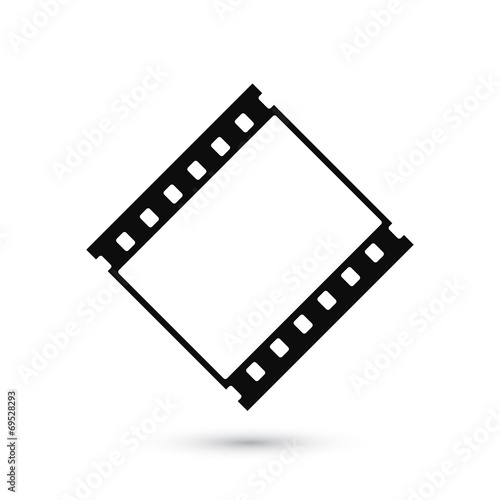 Blank film strip icon isolated on white background