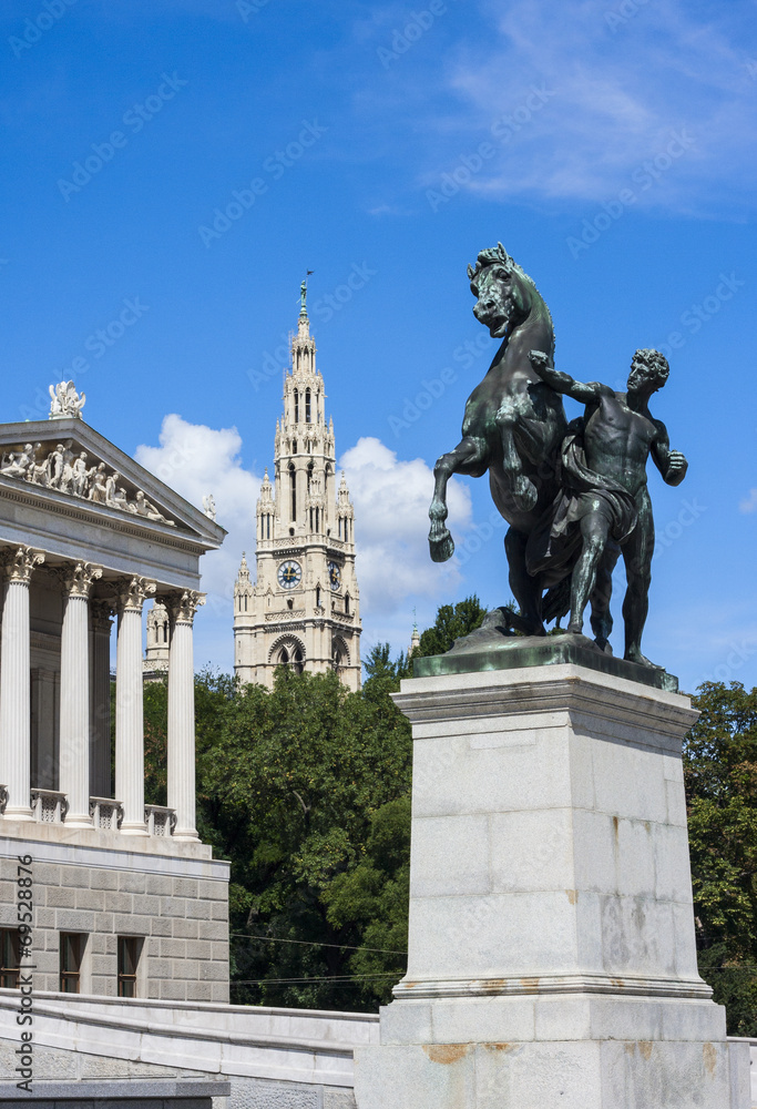Fototapeta premium Austrian Parliament in Vienna