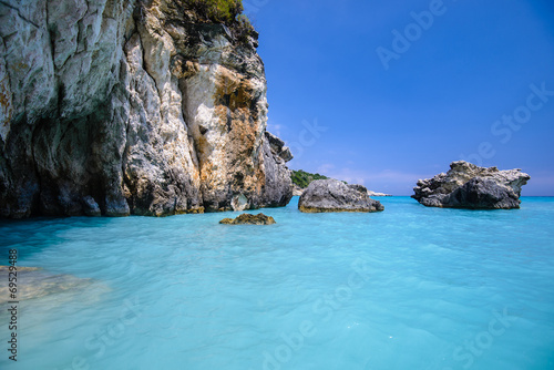 Wonderful water cave in Greece
