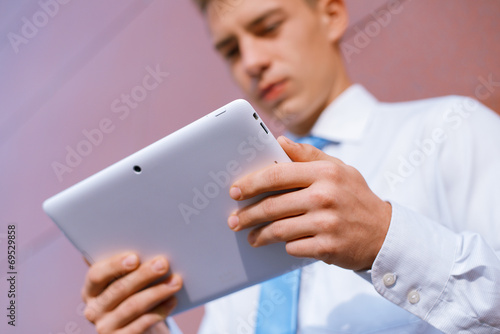 Businessman Using Tablet Computer