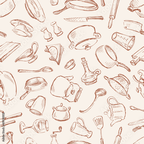 kitchen utensils pattern