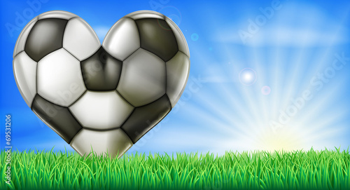 Heart shaped football ball