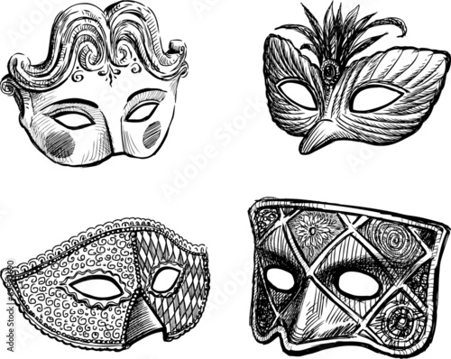 carnival venetian masks