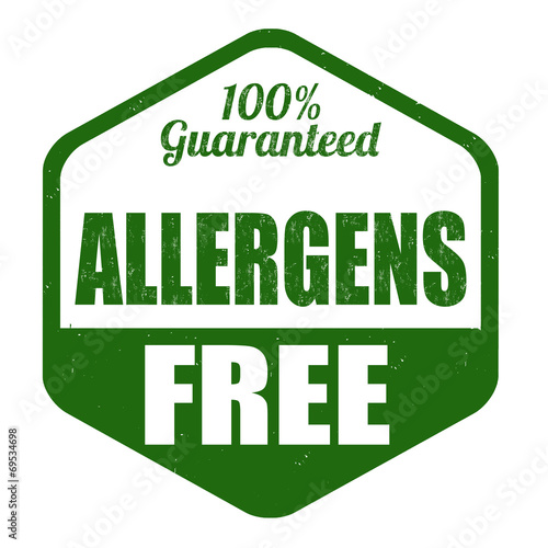 Allergen free stamp