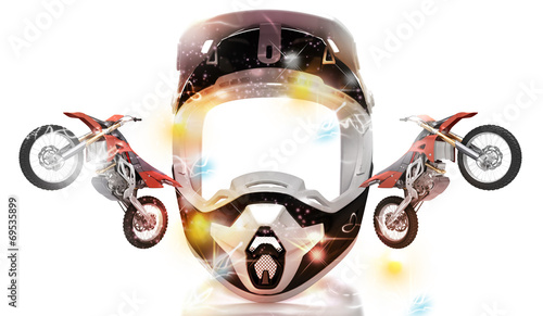 Motocross, casco, enduro, gara