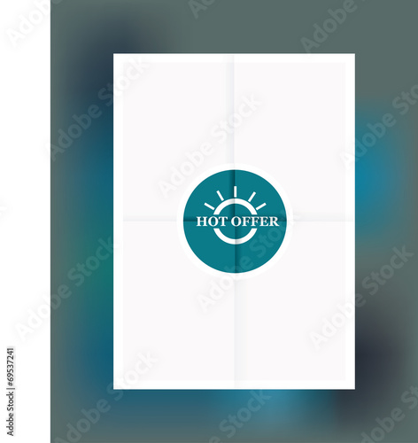 Folded paper, vector