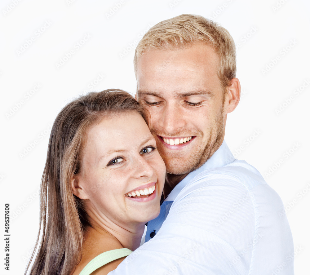 Portrait of a Happy Young Couple Smiling Portrait of a Happy Young Couple Smiling